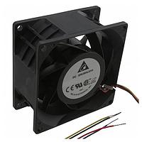 Delta Electronics, Inc. PFB0824DHEYDG ພັນລະຫັດ Tubeaxial Fan, 80x38mm, 24VDC, 132.56CFM, Ball, 4-Lead Wires, Lock Rotor Sensor, Tach/PWM