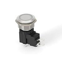 Alcoswitch - TE Connectivity 1-2364701-3 ປຸ່ມກົດສະຫນອງ AVH25 FLT SS MT RNG GRN 12V26A