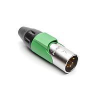 Amphenol Audio AX5M5M-AU ຕົວເຊື່ອມສາຍສະເພາະ 5P PIN M PLUG GLD W GRN MRK SLEEVE