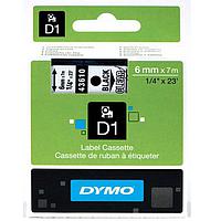 DYMO 63020729 Labelmanager D1 ເທບສີດຳ/ຈະແຈ້ງ (6mm x 7m)