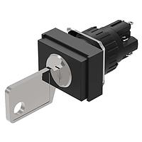 EAO 51-495.025D2 ສະຫນັບສະຫນູນ Keylock Switches Keylock switch 2 ຕຳແໜ່ງ, ຂະໜາດດ້ານໜ້າ 18 x 24 mm, ອົງປະກອບການສະຫນັບສະຫນູນ Snap-action, 1NC, 1NO, A-B, 42 ອົງສາ, ຂໍ້ຕໍ່ Solder, IP65