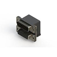 EDAC 663-015-664-004 ຕູ້ສະຫນອງ Dual Port D-Sub ມຸມຂວາ ຕູ້ສະຫນອງ Dual Port D-Sub
