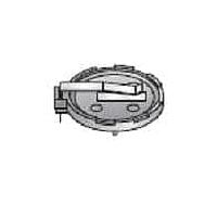 Eagle Plastic Devices 122-2523-GR ຖານຖືຖີ່ມແບດເຕີຣີ 23 mm 23MM THRU HOLE ສີດຳ