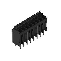 Wurth Elektronik 691410100008 Fixed Terminal Blocks WR-TBL 3.5mm pitch Monoblock THT ສີດຳ ແນວຕັ້ງ Dual Pin cable entry Screwless Push In 8P
