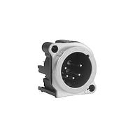 Amphenol Audio AC5MBV-AU-PRE ຕົວເຊື່ອມ XLR 5 ໂພນ XLR M ຕູ້ຮັບ BType ສີນິເຄວຍສົດປະສົບກັບຕິດຕໍ່ທອງປະຕິບັດ PCB ຕັ້ງຕົວແຂນ