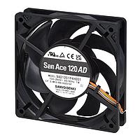 Sanyo Denki 9AD1201M4H001 ພັງລົມ Axial AC, DC Axial Fan, 120x120x25mm, 100-240VAC, 35Pa, Rib, Speed Sensor
