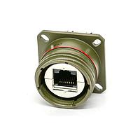 Amphenol Socapex RJFTV2SD1G ຕູ້ຕໍ່ແບບມົດູລາ / ຕູ້ຕໍ່ Ethernet RJFTV ThrTrnsvSealSq FlangRcptCode DGrCad