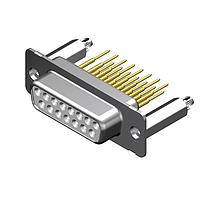 Molex / FCT 173109-0421 ຕົວເຊື່ອມ D-Sub - ຄວາມໜາແຮງມາດຕະຖານ FCT DSUB STR RCPT 09 PN W/SNAPIN