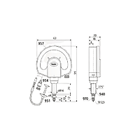 Mahr 4333005KAL ເຄື່ອງປຽບທຽບ Dial ກົນຈັກ (1004T, ± 130 µm, IP54)