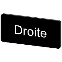 SIEMENS 3SU19000AC160GG0 ແຜ່ນປ້າຍ, Droite INSCR. LABEL, ສີດໍາ 12.5 X 27MM, DROITE