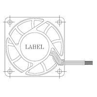 Delta Electronics, Inc. AFC0612DE-AF00 ພັນພິມທູບແອັກຊຽວ, 60x38mm, 12VDC, 66.75CFM, 18W, 1.5A, 61.5dBA, Ball, 4-Leads, Tach/PWM