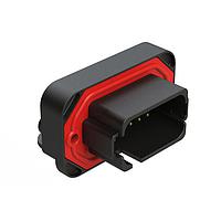 Amphenol SINE Systems AT13-18PE-BM01BK ຕົວເຊື່ອມຕໍ່ 18 ຕຳແໜ່ງ, ຕິດຕັ້ງມຸມຂວາ ແບບ Flange ສໍາລັບບອດ PCB, ຕິດຕັ້ງຕິດຕໍ່ທອງ, ມີລະຫັດ E, ສີດຳ