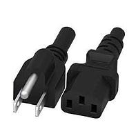 Adam Tech PC-0102076AC03 ສາຍພະລັງງານ AC POWER CORD 15A 7.5FT 5-15P TO IEC C13 FEM