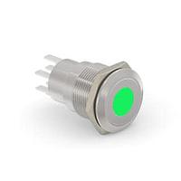 Alcoswitch - TE Connectivity 7-2213765-3 ປຸ່ມກົດສະຫນອງ AV19 DPL 5A SPOT LED ສີຂຽວ 12V