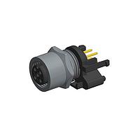 Amphenol CONEC 43-01163 ປຸ່ມສະເຄັດ M12 ຍິງຍິງ 4P PCB SOLDER 10MM M12 ດ້ານໜ້າ MNT SCKT