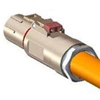 Amphenol Technical Products PL18T-301-35 ຕົວເຊື່ອມ 10mm 1POS Plug Assy, ສີຟ້າ, ມີ HVIL