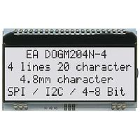 DISPLAY VISIONS EA DOGM204N-A ຈໍສະແດງຜົນຕົວອັກສອນ LCD 4x20 - 4.83ມມ ສີດຳແລະສີຂາວ ສະທ້ອນແສງ