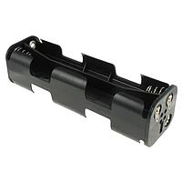 Eagle Plastic Devices 12BH382D-GR ຖານຖ້ວມແບດເຕີຣີ 8 AA ມີແຖບບອດບິນ