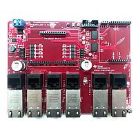 Texas Instruments BOOST-PSEMTHR-007 ແຜ່ນຫຼັກ Power Over Ethernet (PoE) EVM ສຳລັບ TPS23880