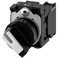 SIEMENS 3SU11002BF601BA0 ຕົວຄັດເລືອກສະວິດ Operator, Knob SEL SW, 2POS, MTND, SHORT HANDLE, WHT