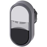 SIEMENS A6X30137825 ປຸ່ມກົດແບບແກ້ວ TWIN PUSHBUTTON. ຂາວ. ດຳ