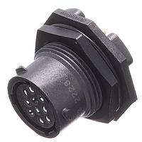 Amphenol SINE Systems RTS712ND10S03 ຕົວເຊື່ອມຕໍ່ Receptacle, Jam Nut SZ12