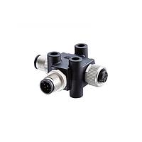 Amphenol LTW TA-A06M-A06F-A06F-01 ຕົວເຊື່ອມຕໍ່ຮູບວົງມົນ T-Adapter Circular Metric Connector, T Adaptor, ເຫຼັກ, A Coding, 2A, 06 ພິນ, (ສ່ວນທ້າຍ 1) ຜູ້ຊາຍ ຜູ້ຊາຍ, (ສ່ວນທ້າຍ 2) ຜູ້ຍິງ ຜູ້ຍິງ, (ສ່ວນທ້າຍ 3) ຜູ້ຍິງ ຜູ້ຍິງ, ການດັບສະບັບດ້ວຍການສະແກນສະບັບ, IP68 ການຕໍ່ຕົວ