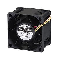 Sanyo Denki 9HVA0612P1J0011 ພັນລະຫັດ Axial Axial Fan, 60x60x38mm, 12VDC, 84.3CFM, ຄວາມດັນສະຖາຕິສູງ, ບໍ່ມີຂອງລົມ, Tach/PWM