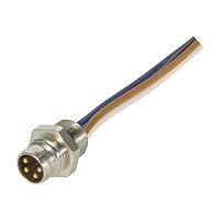 HARTING 21347900475050 ເສັ້ນສາຍອາເຄຊັ່ນ / ເສັ້ນສາຍອັກຕູເວີ M8 A-code 4pin Panel Receptacle ຜູ້ຊາຍໄປຫາສາຍບິນ, ຕິດຕັ້ງດ້ານໜ້າ, 0.5m