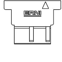 ERNI - TE Connectivity 524780 ອຸປະກອນເສີມ Tin Female 4-Pos Cover Black