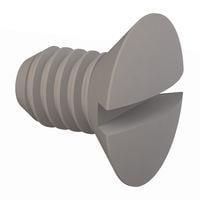 Essentra Components 50M025045L004 ສະກຣູຫຼັກສະກຸນມີລູກປະຕິບັດຮ່ວມ 90 Slotted CSK Screw, M2.5 X .45 Thread, 4mm Lg