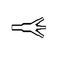 Raychem - TE Connectivity 462A011-25-CS ກະເປົາປ່ຽນຜັນ, ສາຍສອງຂາຍຮູບຕົວ Y ເປັນສາຍສາມ Trans Elastomer
