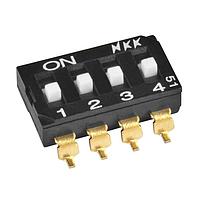 NKK Switches JS0204AP4 ສະຫນັບ DIP SMT .100 2.5MM