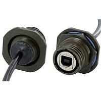 Amphenol Socapex USBBFTV2S2N10OPEN USB 2.0 USBB Fld Thrd Square Flange 1M cordset O