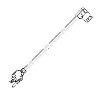 Volex 17507 10 B1 ສາຍພະລັງ AC 18AWG R/A RECP 9FT 10IN (3.0m) ສີດຳ