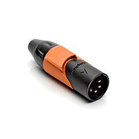 Amphenol Audio AX4MB3M-AU ຕົວເຊື່ອມສາຍສະເພາະ 4P PIN M PLUG BLKGLD W ORG MRK SLV