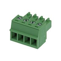 Molex 39510-5004 ປລັກ 3.81MM ຢູໂຣປ ປລັກ RA URO PLUG RA GRN 4CKT