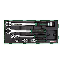 TOPTUL GTB0609 Torque Wrench, Adapter &amp; Ratchet Handle Set (6 pcs)