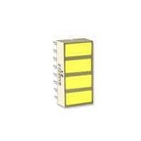 Lumex SSB-LX2720YW ບາແບຣ້ໄຟ 4-ປ່ອງ, 8-ຊິບ 10x20mm 4 ປ່ອງ ເຫຼືອງ