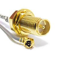 Siretta ASMG015D113S11 ການປະກອບສາຍ RF uFL TO SMA FEMALE REVERSE POLARITY 150MM 1.13 CABLE