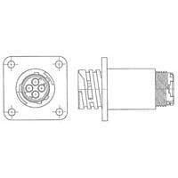 AMP Connectors - TE Connectivity 1977879-1 ກອງປະກອບ 11-4, Rev Sex, Panel Mount Rcpt Housing