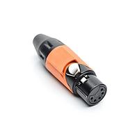 Amphenol Audio AX5FB3M ຕົວເຊື່ອມ 5P SOCKET F PLUG BLK W ORG MRK SLEEVE