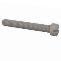 Essentra Components 010832F125 ສກຣູດເຄື່ອງຈັກ Fillister Slotted, ການດັບ #8-32, ຄວາມຍາວ 1 1/4