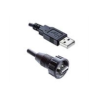 Amphenol LTW USA20FL-NAML-SA002 ຕົວເຊື່ອມ USB ປະເພດ A USB, ປະເພດ A 2.0, ເຫຼັ້ມເຫຼັ້ມ, 1.5A, ຕົວເຊື່ອມຜູ້ຍິງ, ຕົວເຊື່ອມຕົວຕໍ່ຕົວ, ການກວດສອບດ້ວຍການສະກັດສະຍຸດ, ການປົກຄຸມສອງຂ້າງ, ຄວາມຍາວ 2000mm, IP67