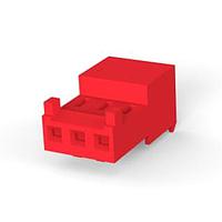 AMP Connectors - TE Connectivity 3-643813-3 ຮູງຮັບ Receptacle 3P 22AWG TIN CLSD ມີແທບ ມີແຖວແດງ