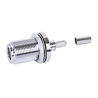 Amphenol Times Microwave Systems EZ-195/200-NF-BH-X ຕູ້ຕໍ່ RF / ຕູ້ຕໍ່ Coaxial N-female (jack) ບູລເຮດ, ຕູ້ຕໍ່ crimp, ຂາຍບໍ່ມີການບວກບັນ, ບໍ່ມີການຕັດກອງ braid