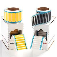 HellermannTyton 553-50225 ປ້າຍລະຫັດ Heat Shrink ShrinkTrak, ດ້ານດຽວ, ບໍ່ມີການຕັດ, ບໍ່ມີຮາດຮອມ Halogen Free, 1.5" (38.1mm), PO-X, ເຫຼືອງ, 150/ກ່ອງ