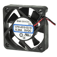 Same Sky (formerly CUI Devices) CFM-4010-13-10 ພັງລົມ DC Axial 10CFM 1.56W 12V 40x40x10.6mm AR