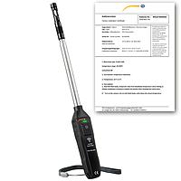 PCE HWA 20BT-ICA ເຄື່ອງວັດແທກອາກາດ (0~30 m/s; -20~60 ° C; 0~100% RH; ISO Calibration Cert.)