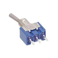 Nidec Components 8A1062-Z ສະລັບສະຫຼຸບຂະໜາດນ້ອຍທີ່ມີຄວາມໜ້າໃຈສູງ Toggle Switch SPDT, ON-(ON), ກ້ອນ 10.5mm, ກ້ອນສະຫຼຸບ 1/4"-40, ເກມຕົວຕໍ່ PC ແບບຕົວໂດຍກົງ, 6A @ 125V AC
